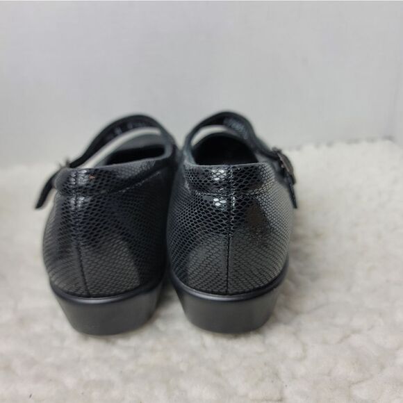 SAS Maria Comfort Womens Mary Jane Shoes Size 7.5 Black Snake Leather Print - Picture 4 of 10